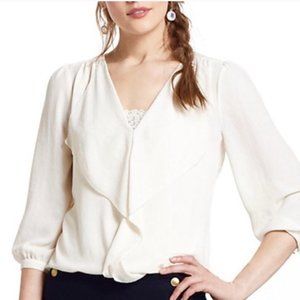 Anthropologie Maeve Ruffle Front Blouse - Size 10